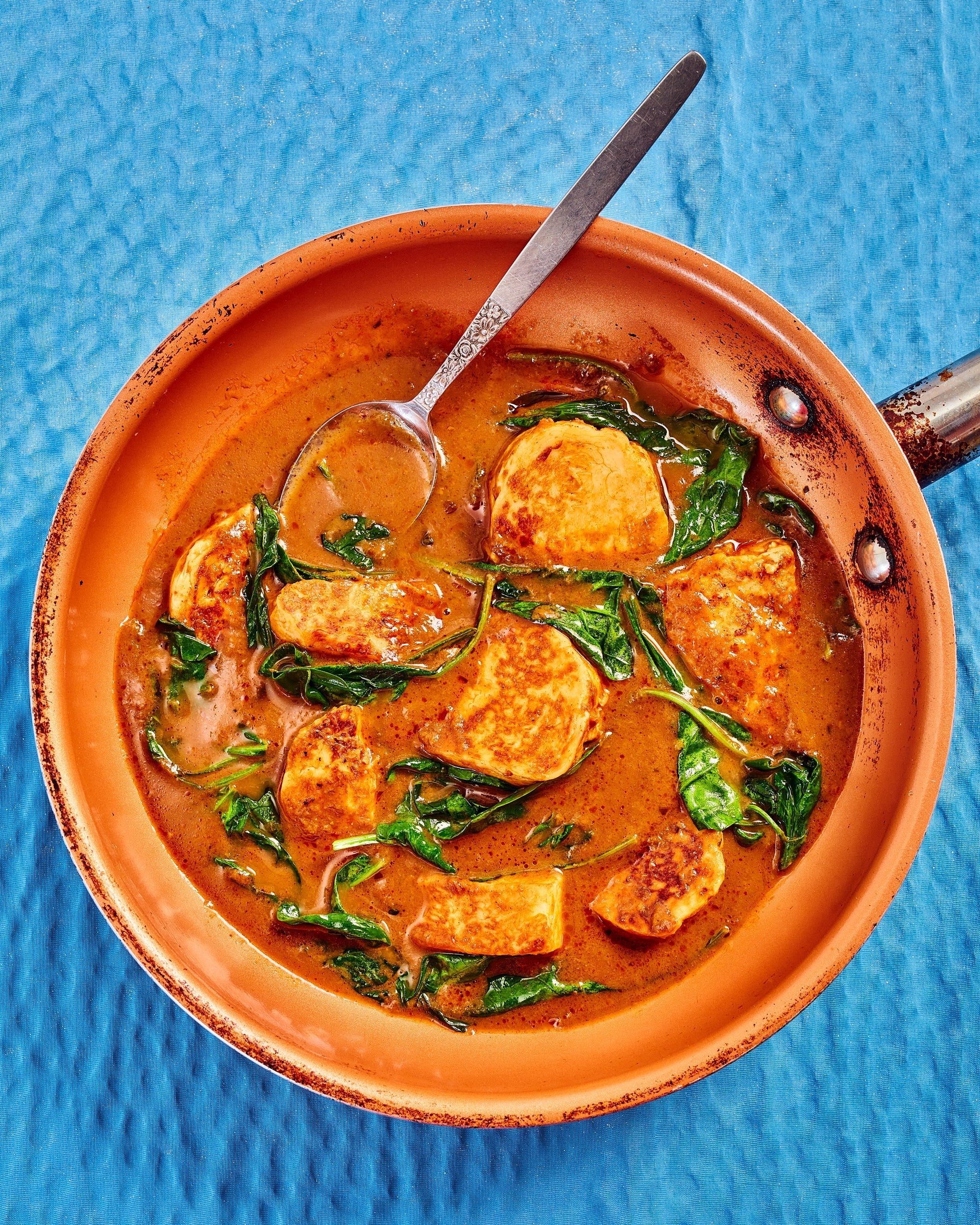 Halloumi Butter Masala with Greens