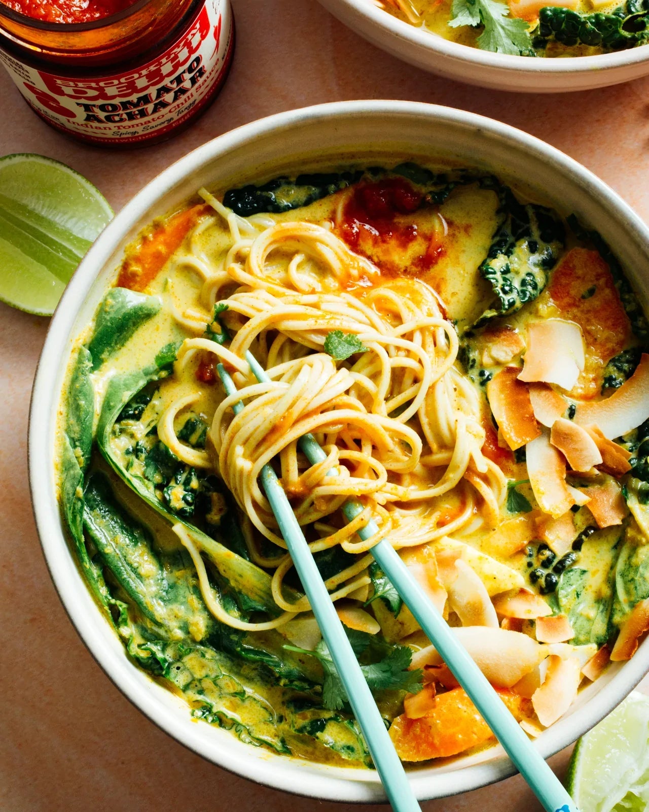 Golden Coconut Curry Noodle Soup