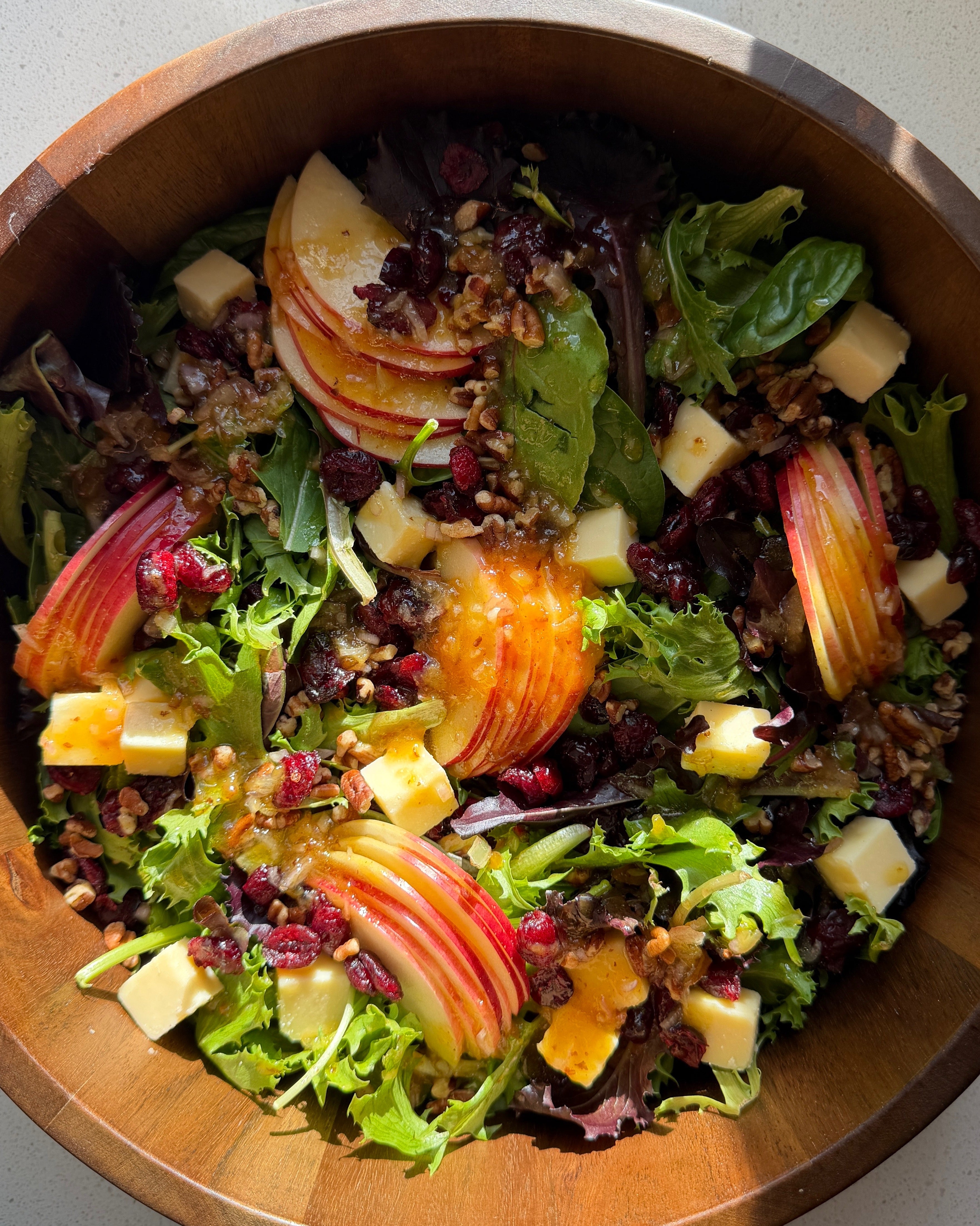 Fall Apple Salad with Maple Mango Vinaigrette