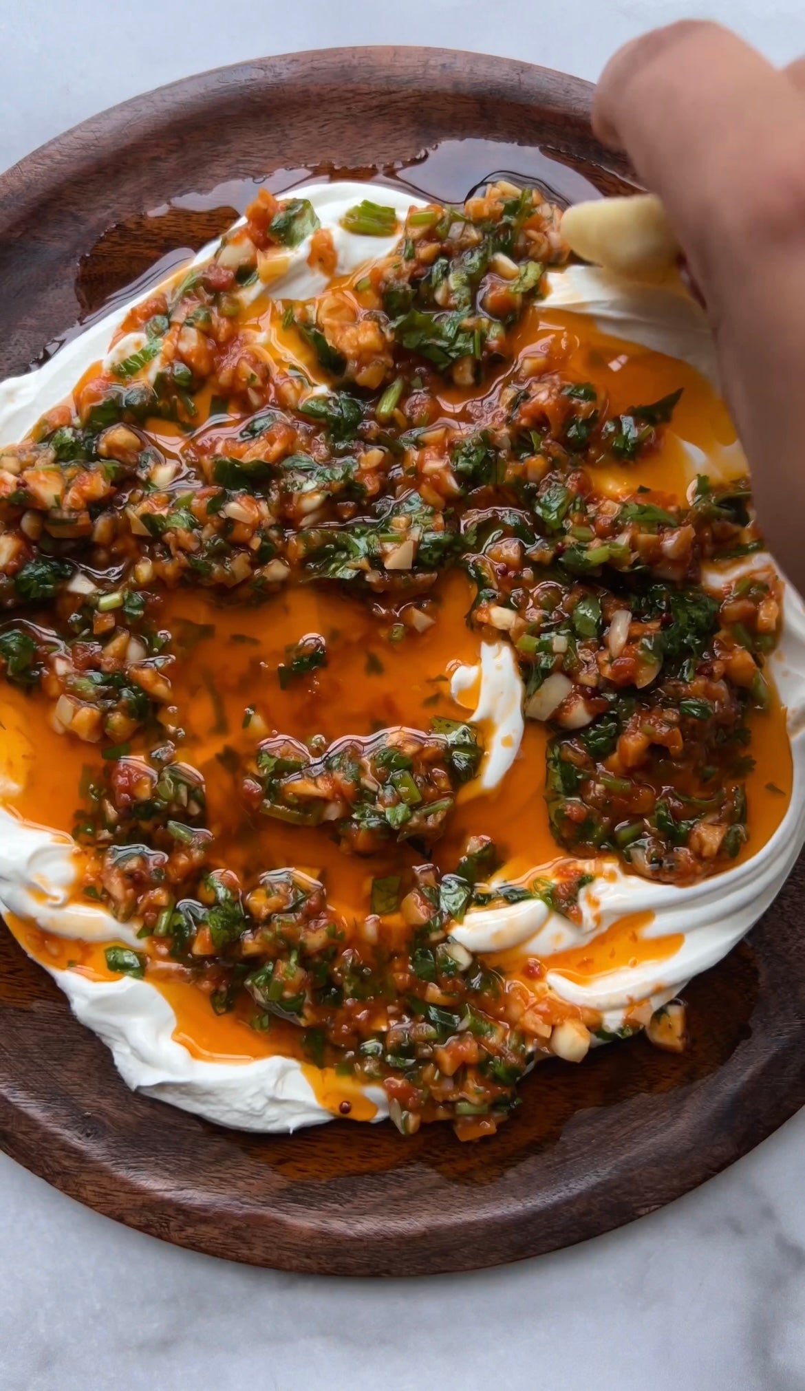 Sizzling Achaari Labneh Dip