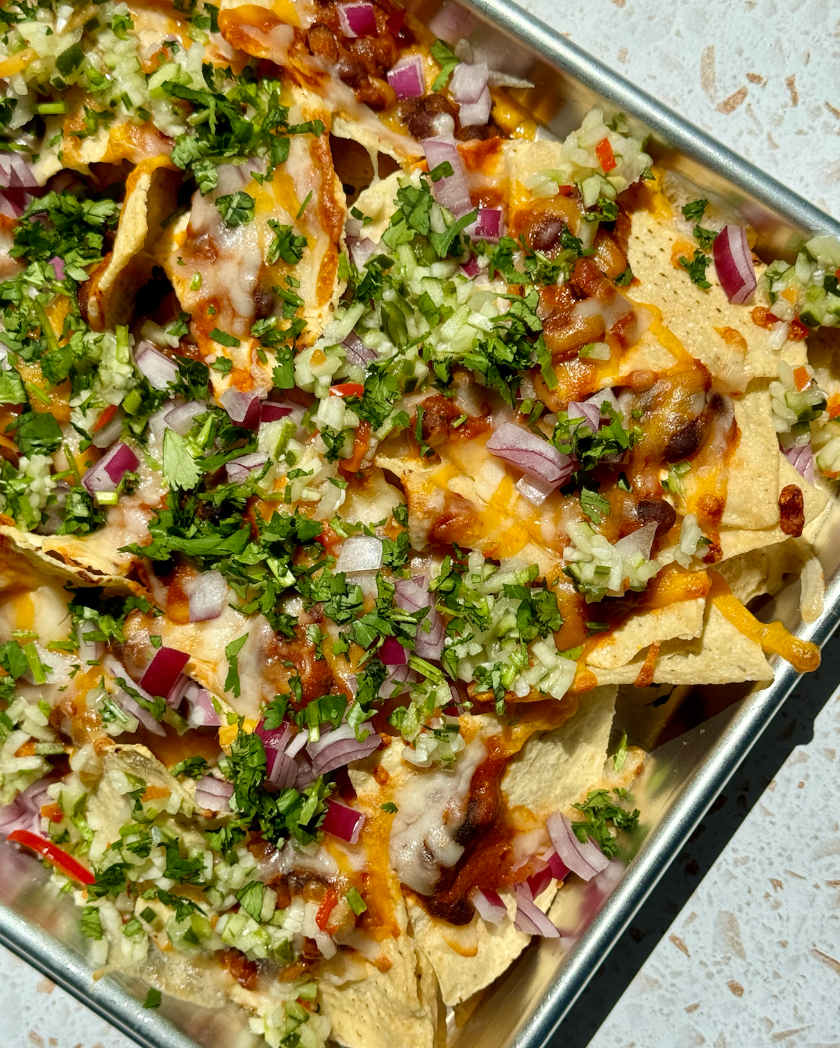 Black Bean Masala Nachos