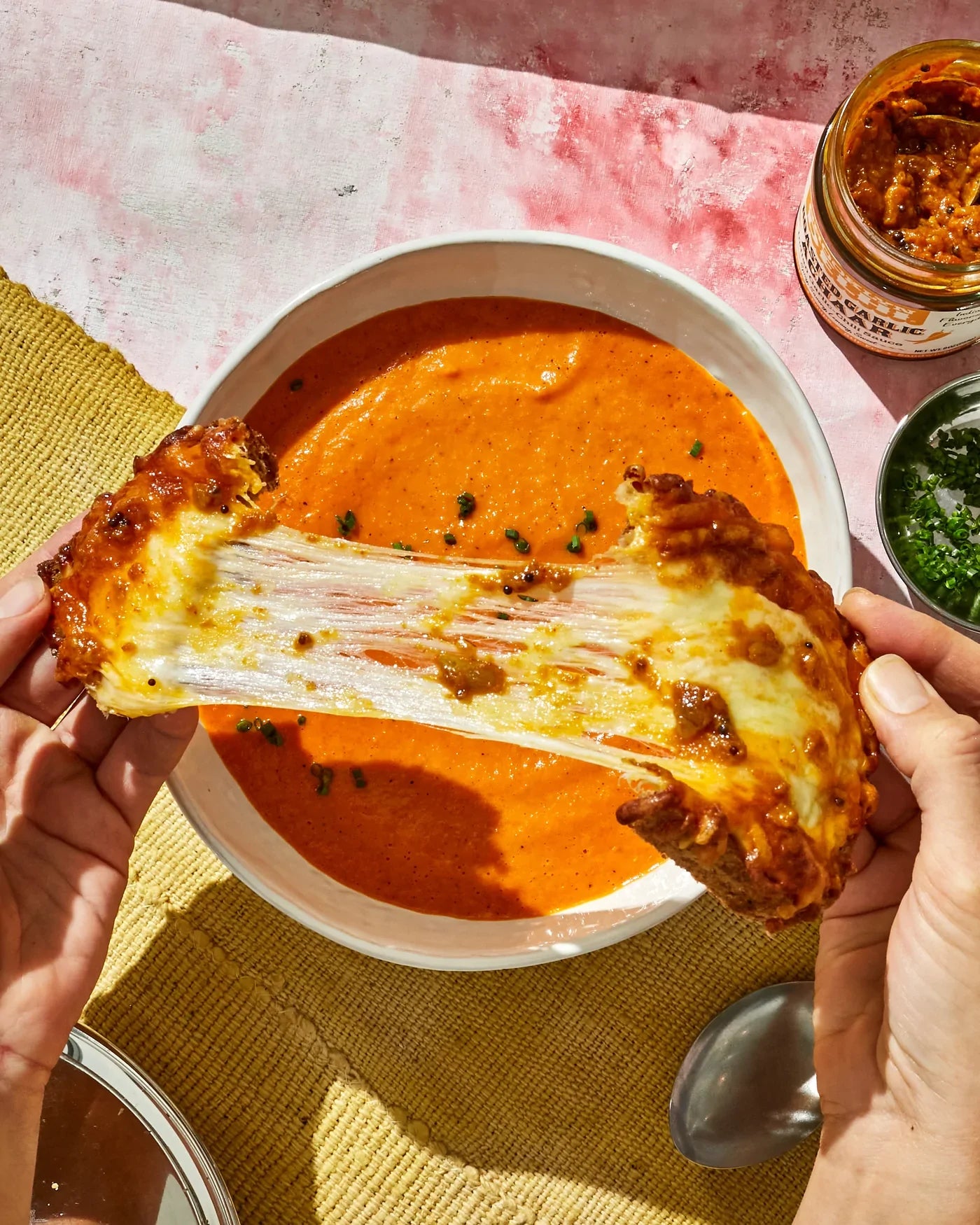 Cheesy Garlic Achaar Bread