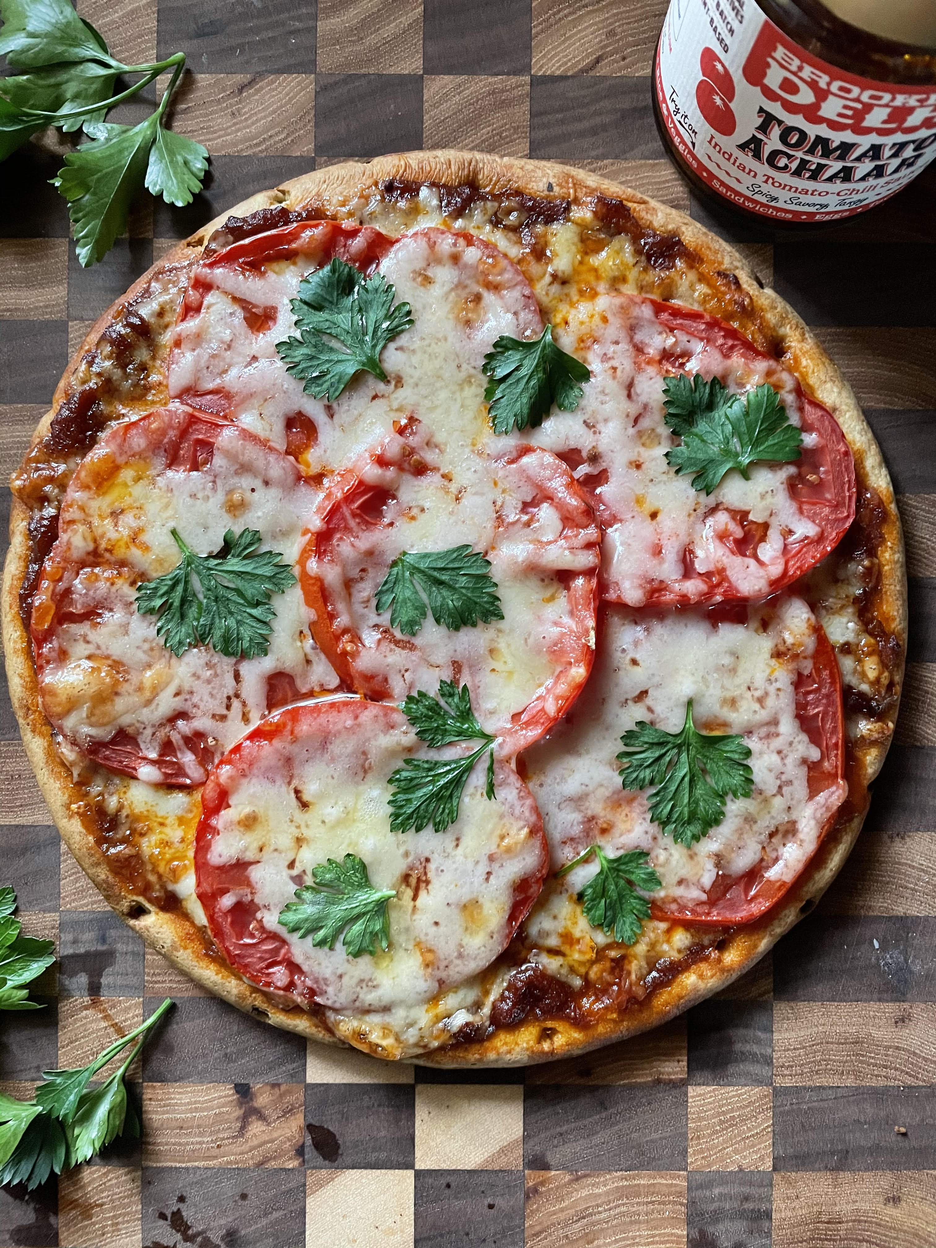 Tomato Achaar Pizza